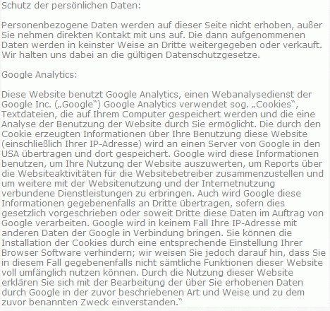 Datenschutz